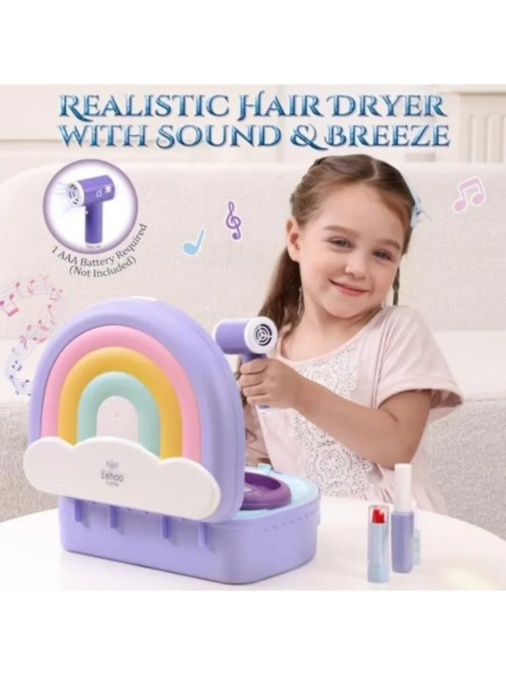 Portable Toddler Vanity with Makeup Set for Girls - Fun Playtime Beauty Kit